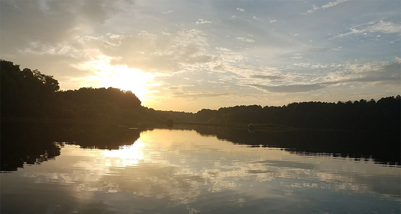 sunrise on the river